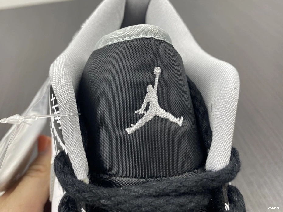 Cheap 1 Grey Low 553558-040 White Black Jordan - 0509